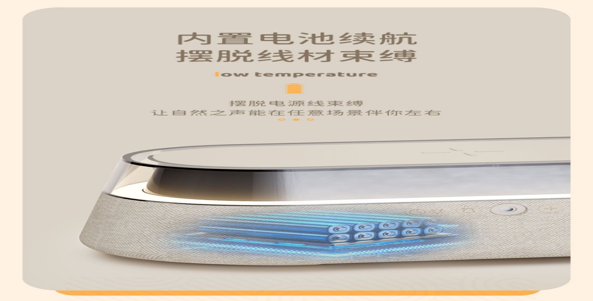 Cream Yellow [Bluetooth Speaker / Wireless Charging / Warm Night Light / Timed Alarm Clock / Temperature Display](图7)