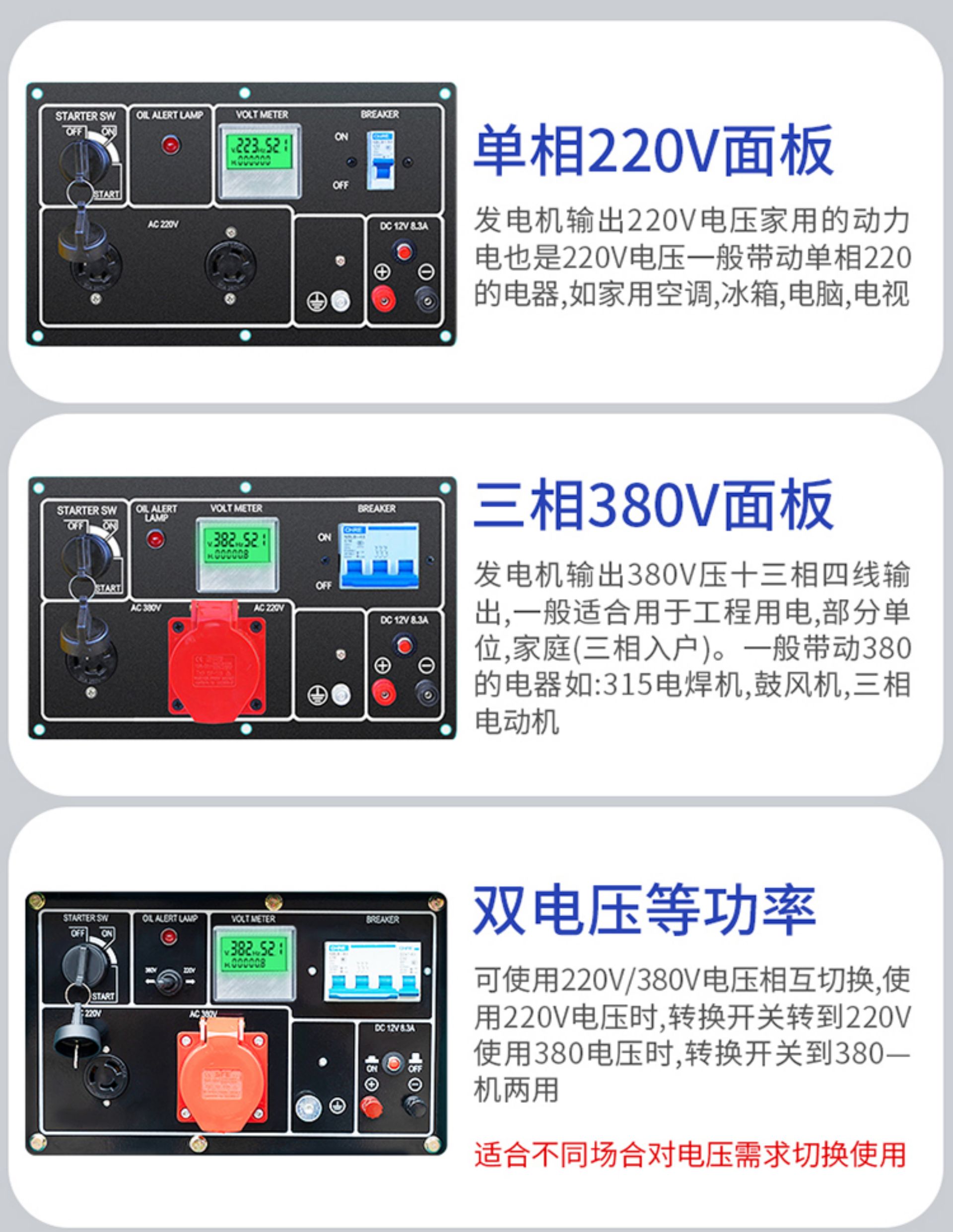 Electric Start 1.0KW Open-Frame Independent Motor(图8)