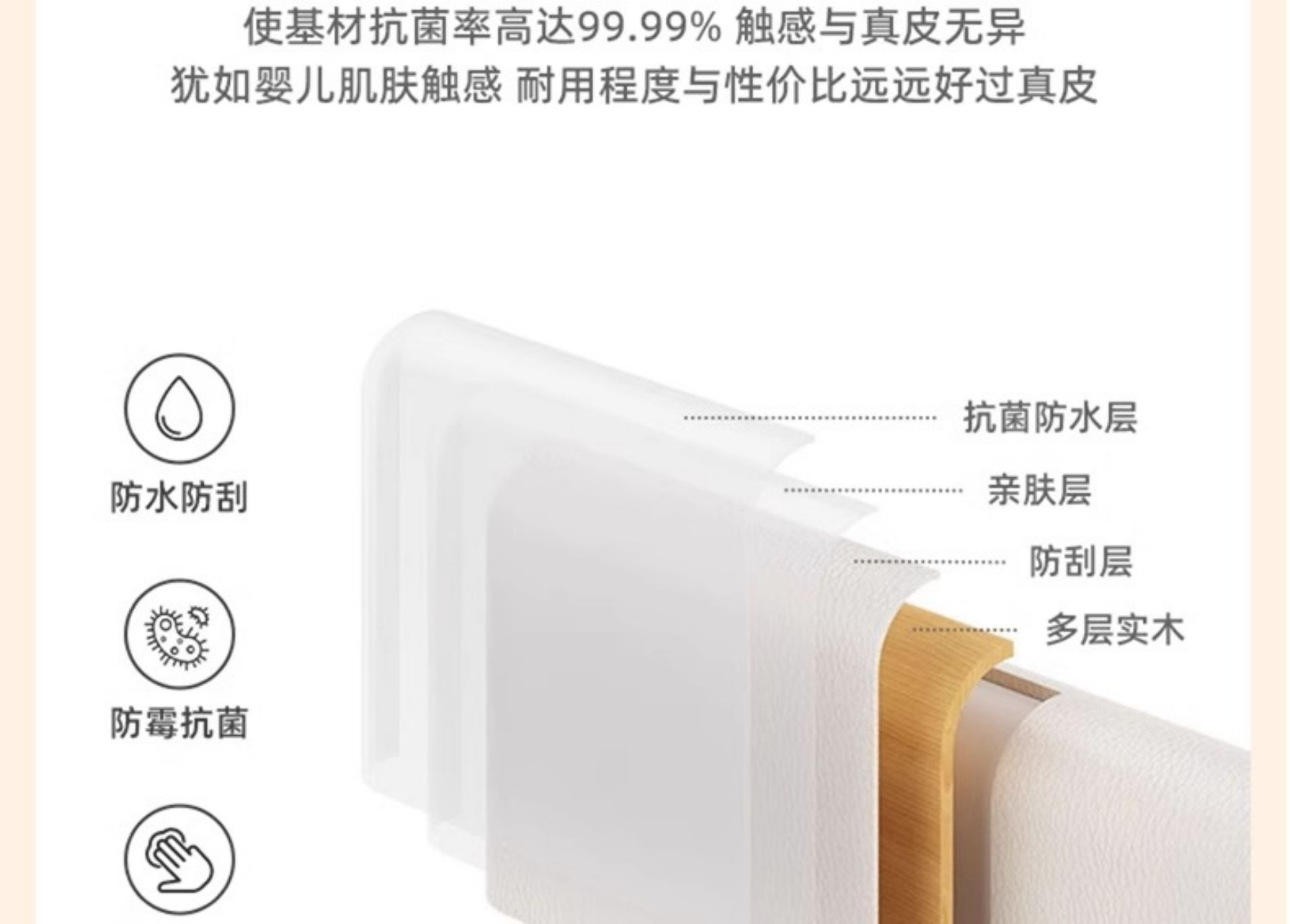 Cream White [Solid Wood Drawers + Solid Wood Frame] [with Fingerprint Lock + USB Power Strip + Bluetooth Speaker](图10)