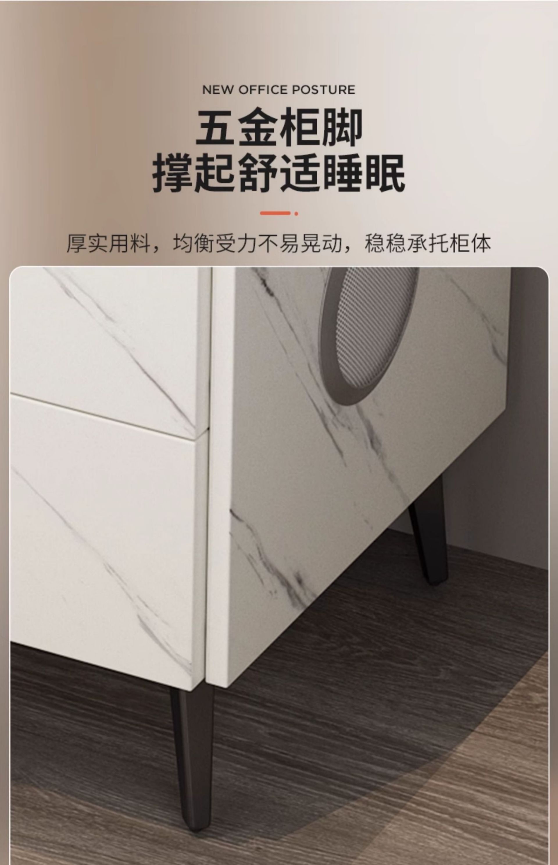 [Gray with Two Drawers] - Three-Color Lights + Wireless Charging + USB Ports + Fingerprint Lock + Bluetooth Speaker(图14)