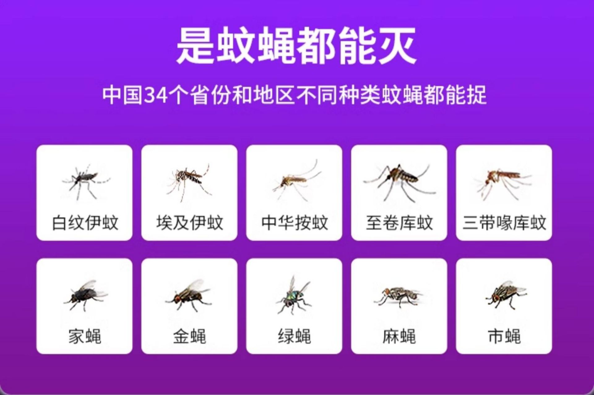 Upgraded Large-Size Square Smart Mosquito Killer Lamp [Powerful Electric Shock, 360° All-Round Mosquito Elimination] + White Light Illumination(图6)