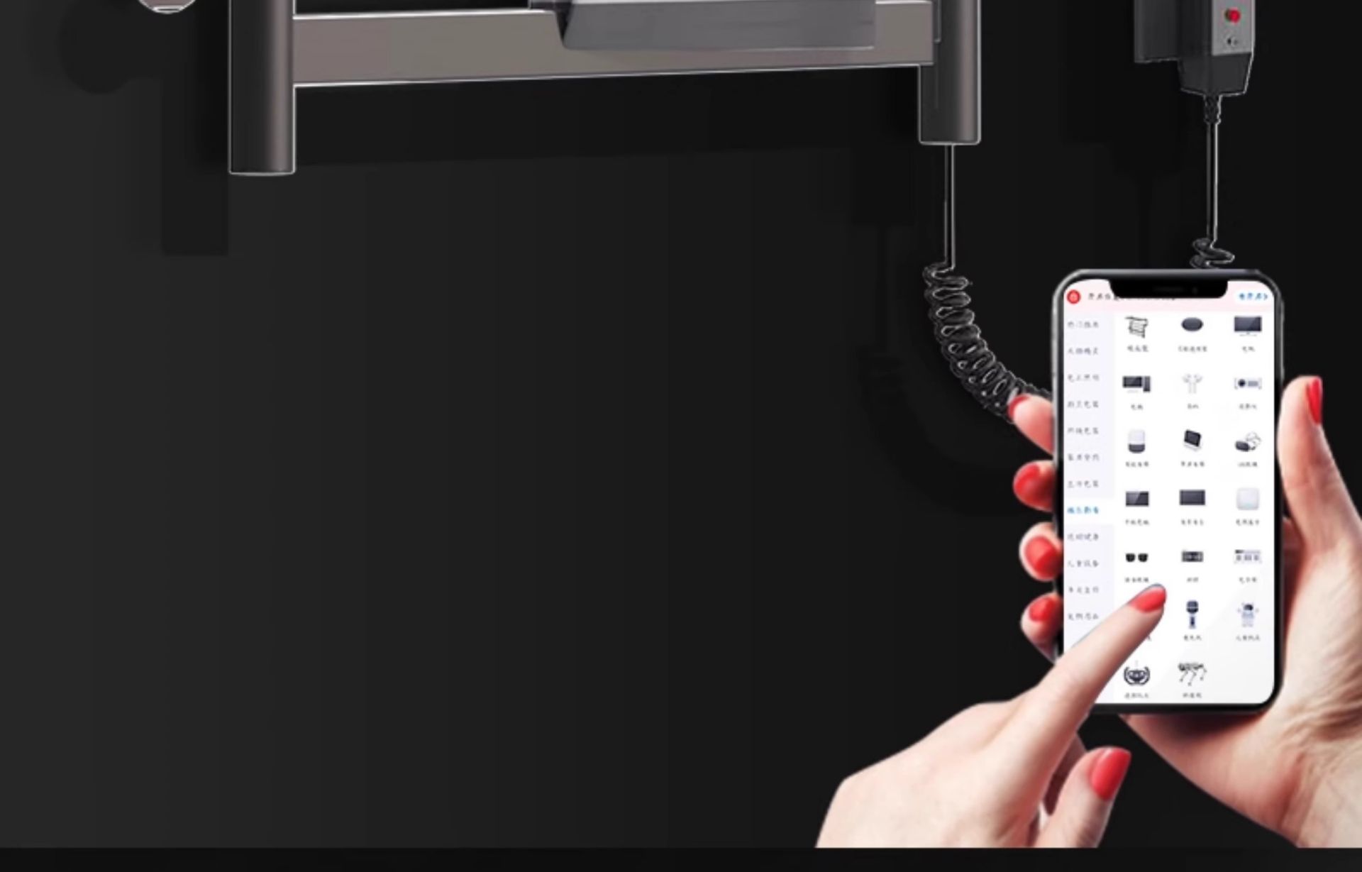 Mijia Electric Towel Rack for Bathroom Home Use - Heated Bath Towel Rack with Smart Drying & Sterilization (APP Smart Control Version)(图4)