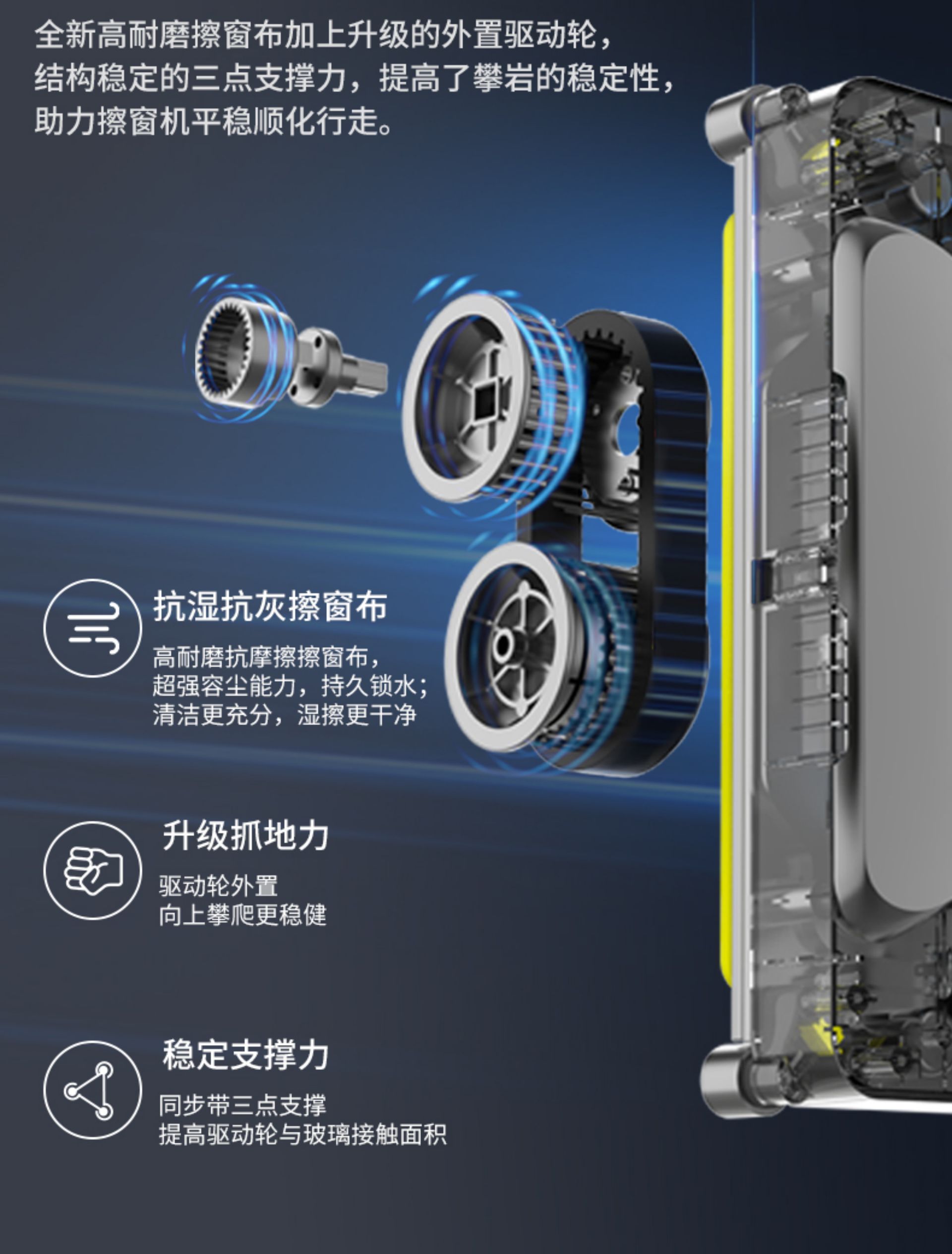 Automatic Smart Electric Window Cleaning Robot for Home Use - Ideal for High-Rise Windows, Double-Sided Glass Cleaning Tool(图12)