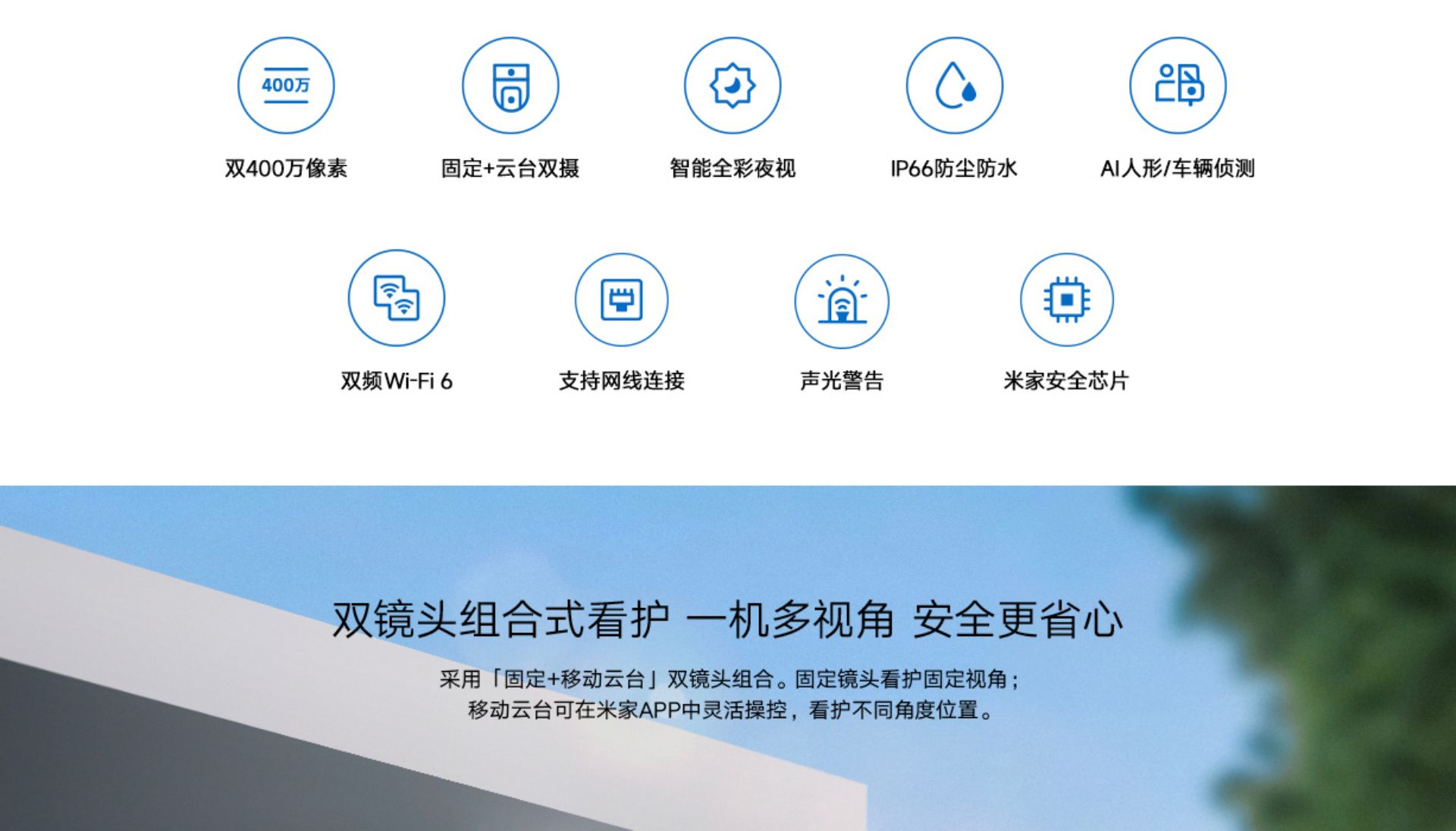 Xiaomi Outdoor Camera CW500 Dual-Lens Version(图2)