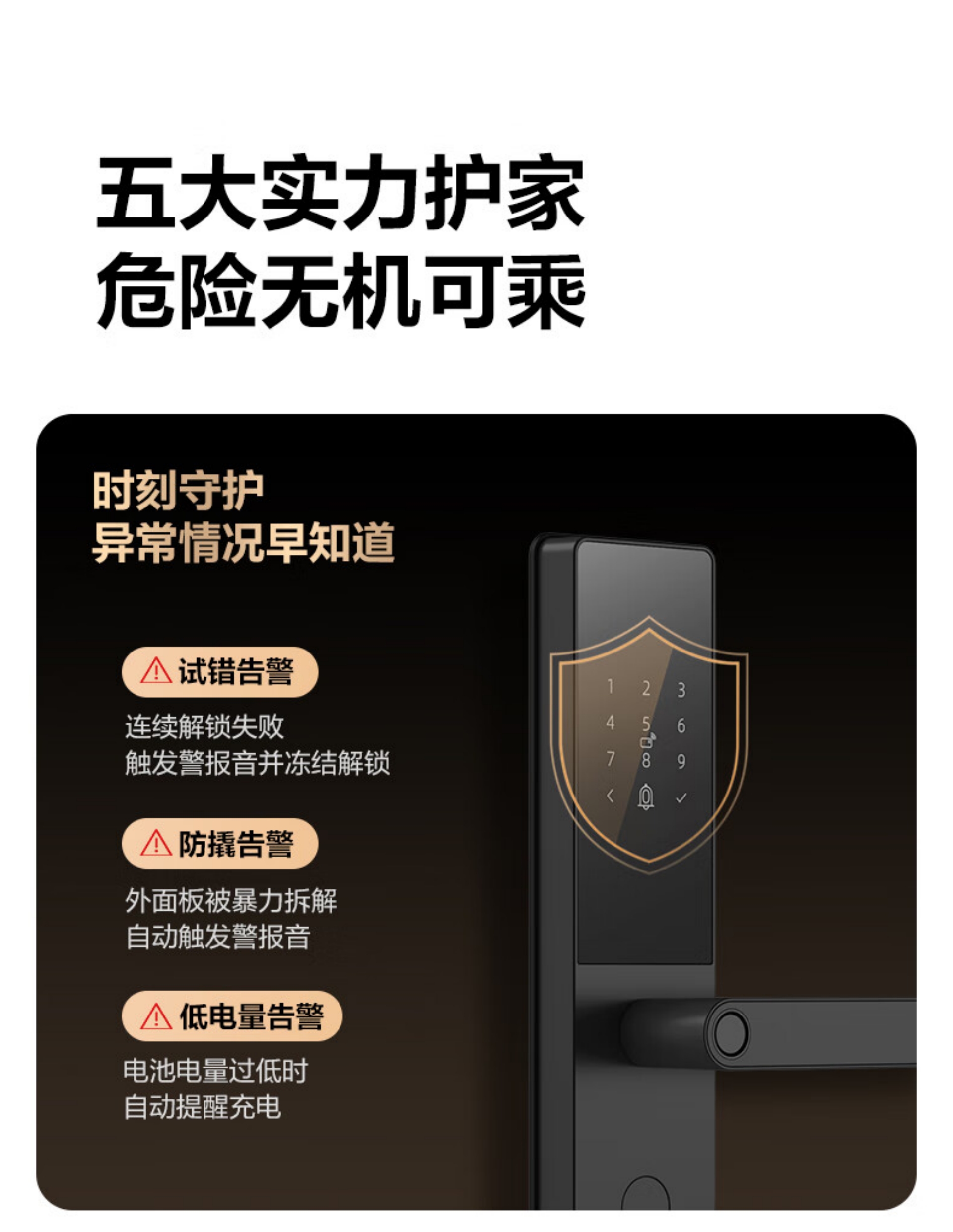 Entry Door Electronic Lock - Bull Z32 (Meteorite Black), Semi-Automatic(图10)