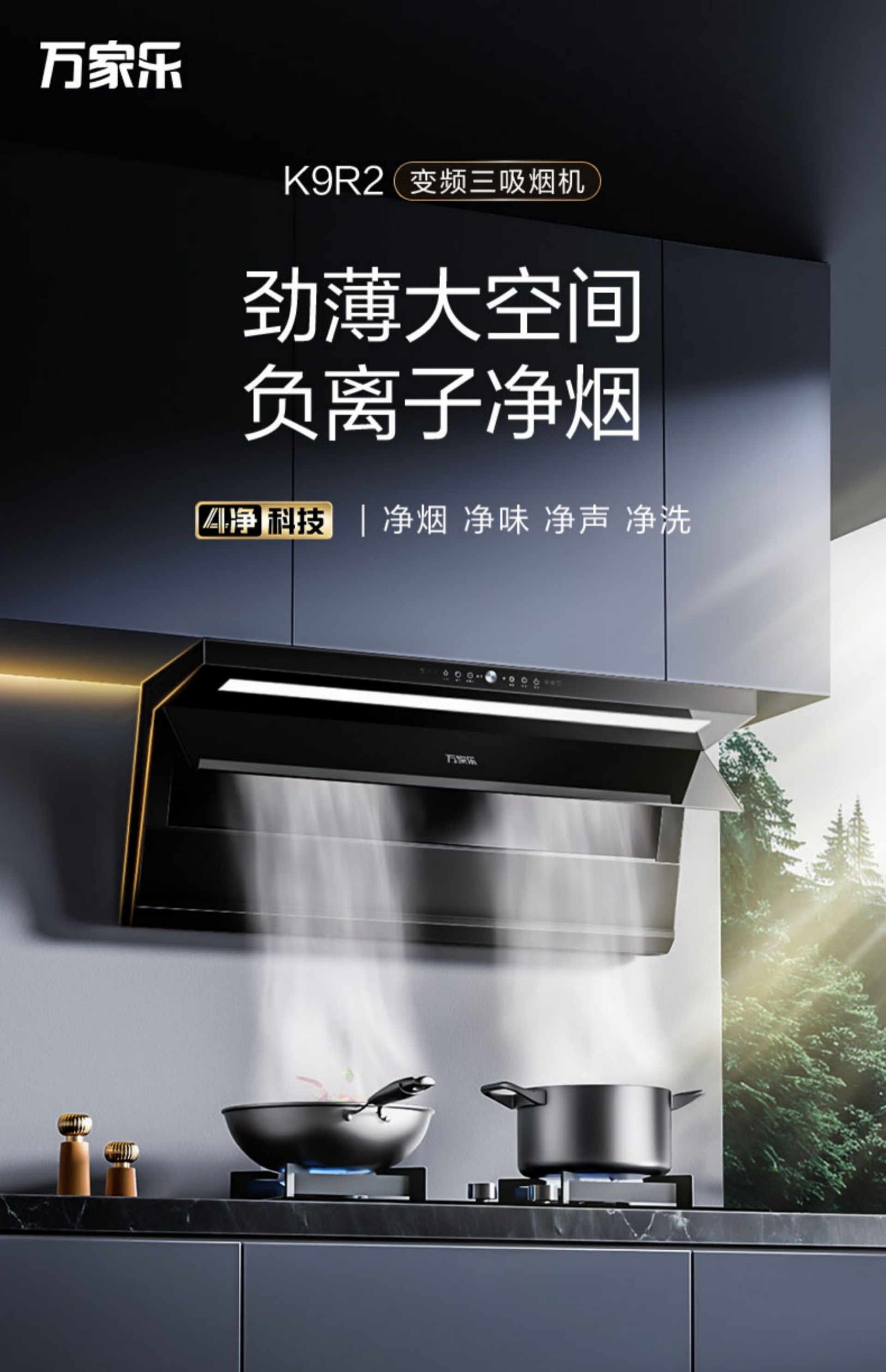 5.0 Smoke Hood & Gas Stove Connected Set (Natural Gas)(图1)