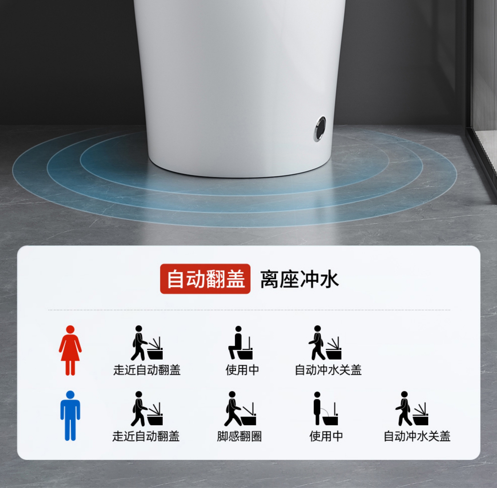 Original Smart Toilet (Black High-Configuration Model) [Automatic Lid Lifting + Sterilization] - No Water Pressure Restriction, 400mm(图12)