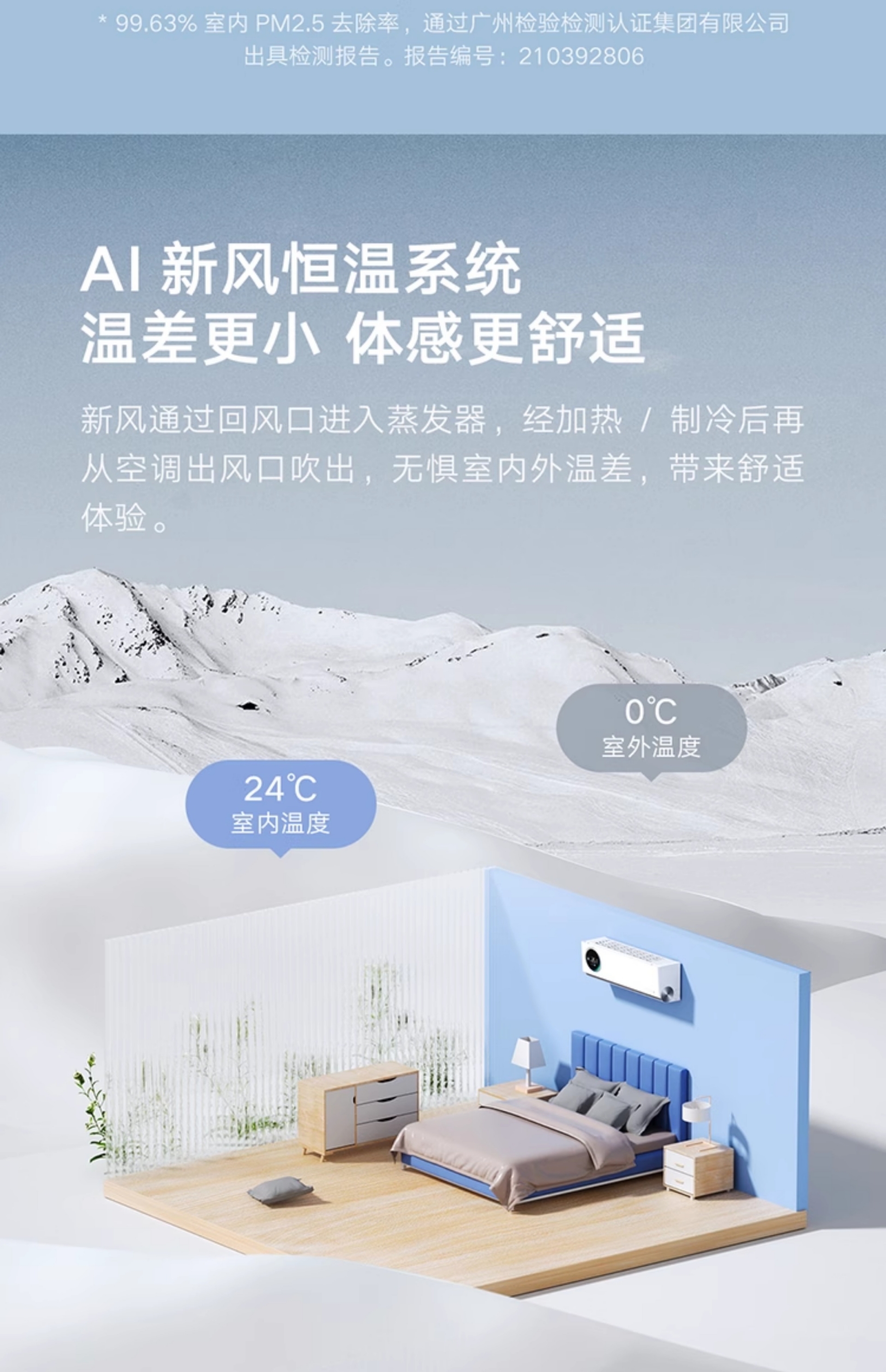 Fresh Air Inverter Split Air Conditioner (1.5 Ton) - New Level 1 Energy Efficiency, for Home Use(图8)