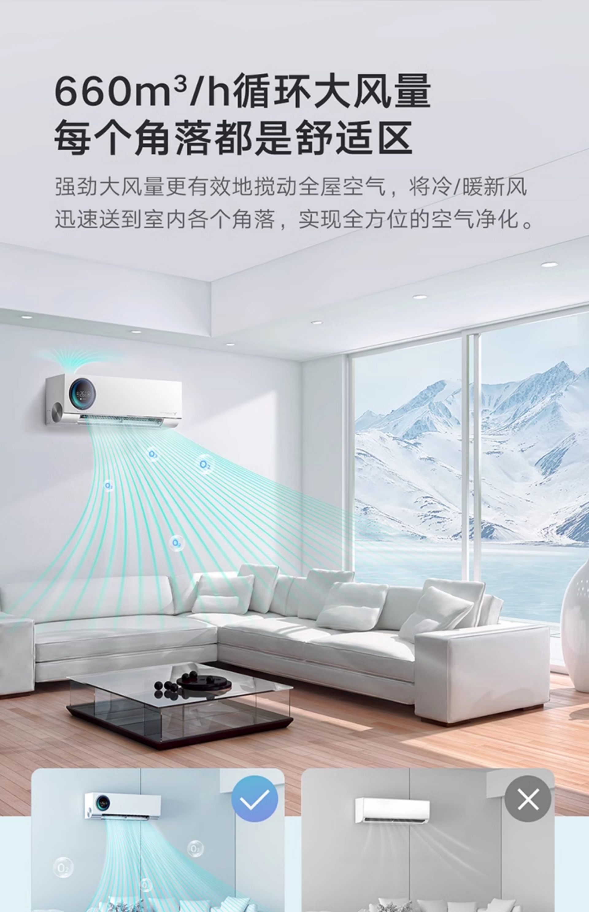 Fresh Air Inverter Split Air Conditioner (1.5 Ton) - New Level 1 Energy Efficiency, for Home Use(图9)