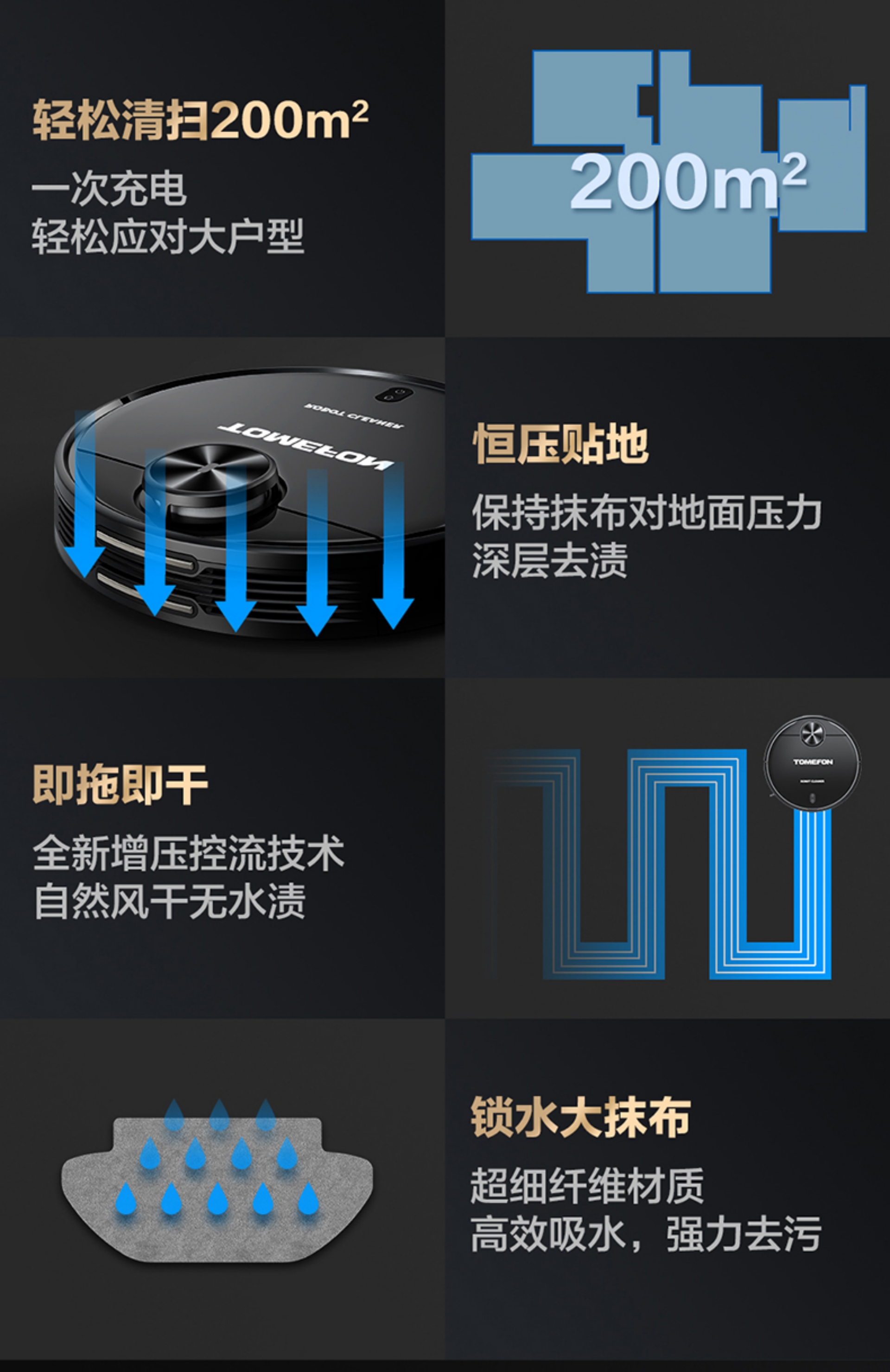 G90 Laser Navigation Robot Vacuum and Mop for Home Use - Fully Automatic (All-in-One Sweeping, Vacuuming & Mopping)(图13)