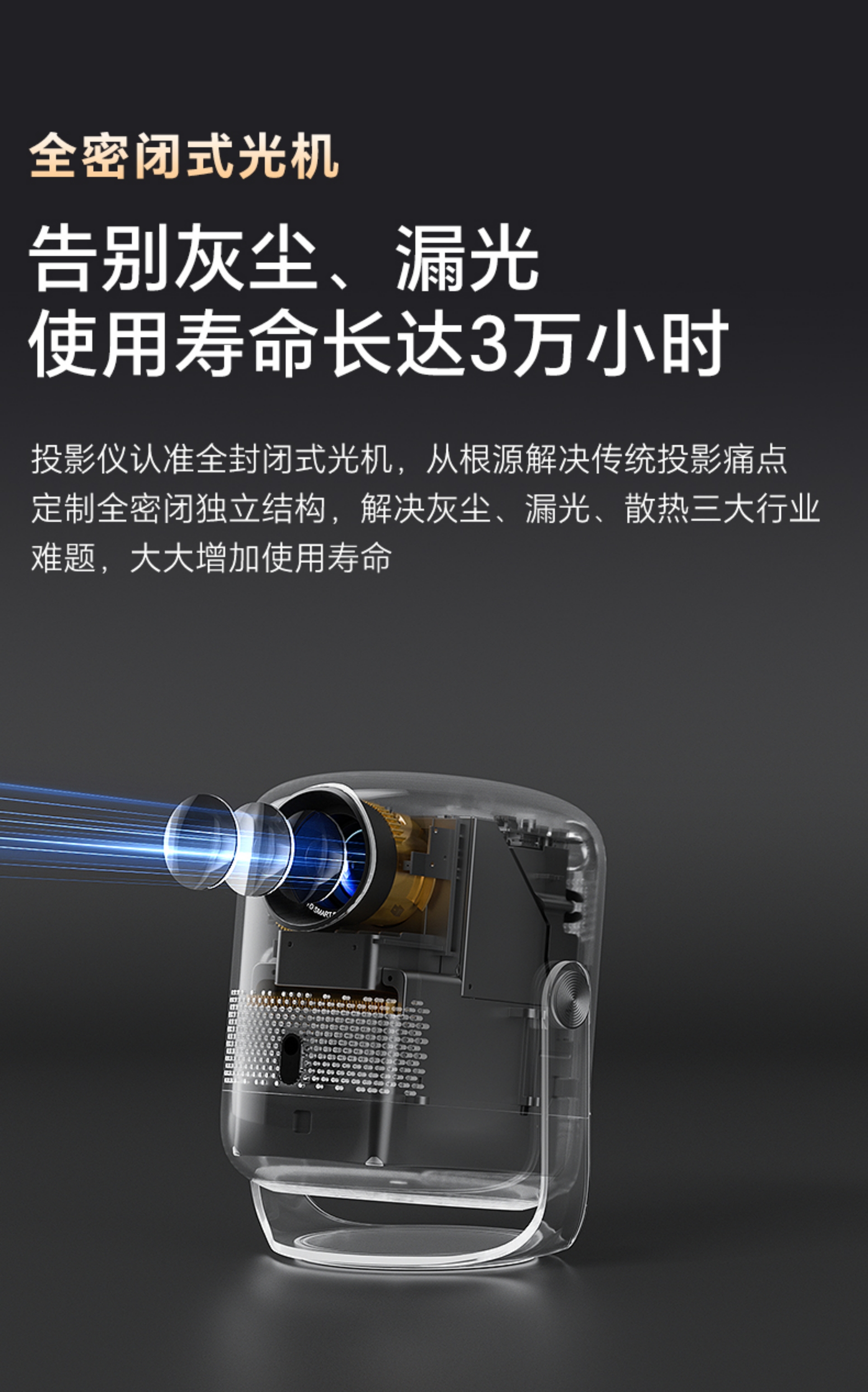 Home Projector (Voice-Controlled Version) [Voice Control + Auto-Focus + Android System](图7)