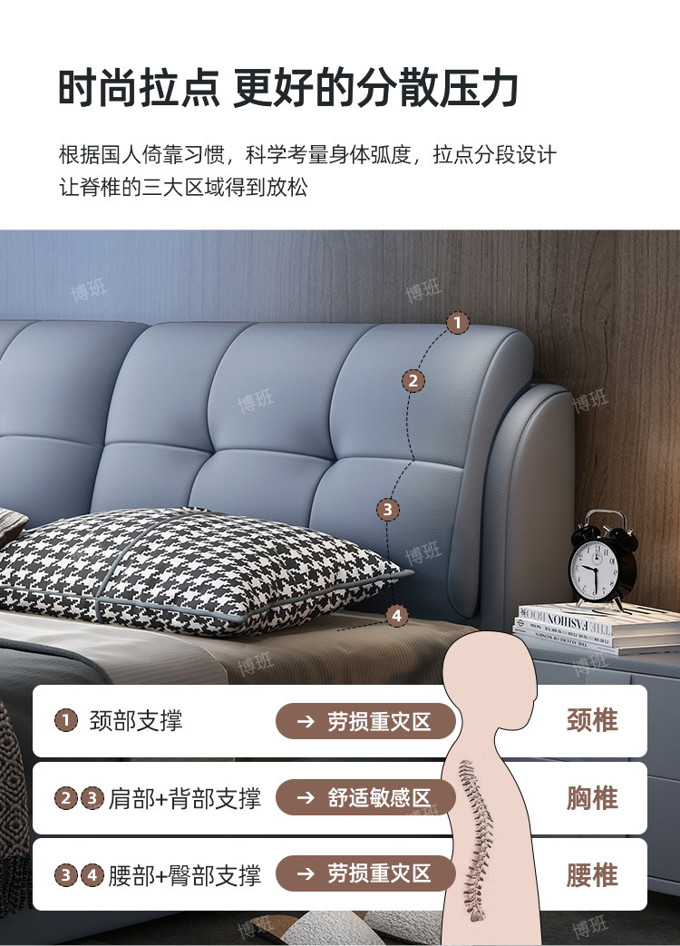 1.5m Solid Wood Tech-Fabric King-Size Bed(图1)